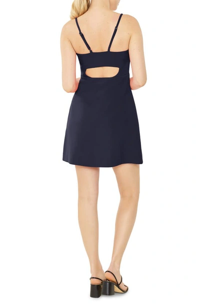 Shop Likely Calliope Back Cutout Dress In Navy