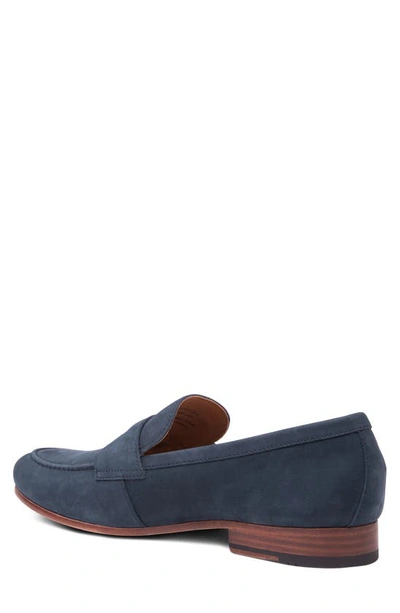 Gordon Rush Men's Cartwright Premium Slip On Penny Loafers In Navy Nubuck