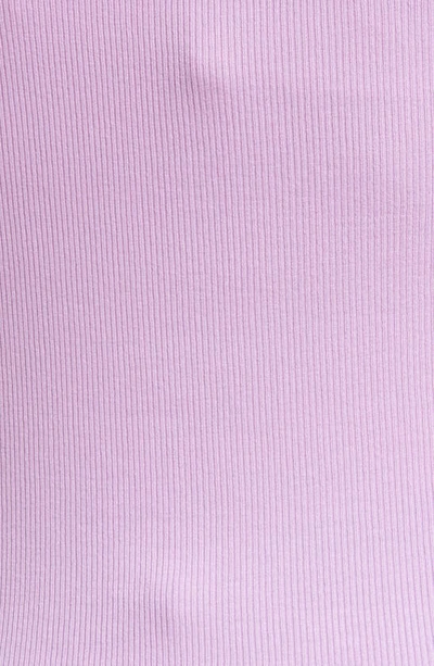 Shop 1.state Flutter Sleeve Rib Knit T-shirt In Violet Tulle