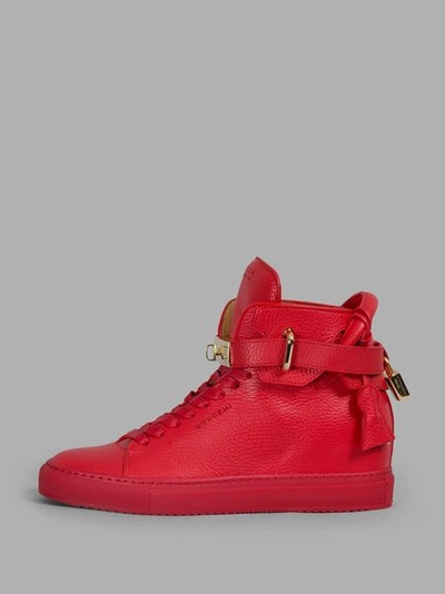 Shop Buscemi Women's Red Alta High-top Sneakers