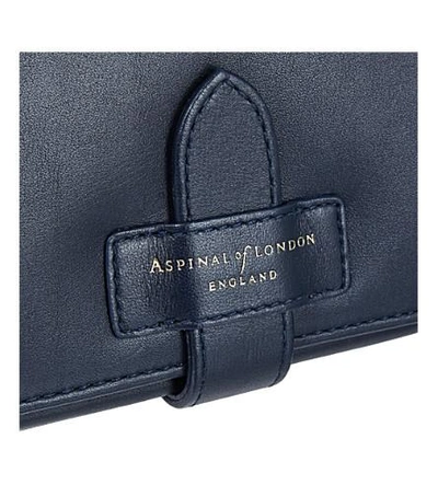 Shop Aspinal Of London London Ladies Leather Purse In Navy