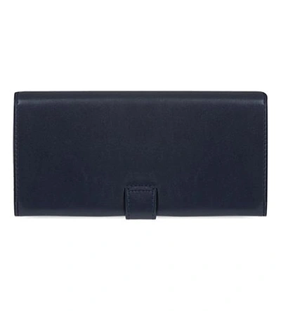 Shop Aspinal Of London London Ladies Leather Purse In Navy