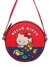 OLYMPIA LE-TAN TEDDY BEAR HAND EMBROIDERED DIZZIE BAG, RED