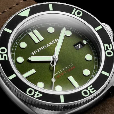 Pre-owned Spinnaker Hull Automatic Alligator Green