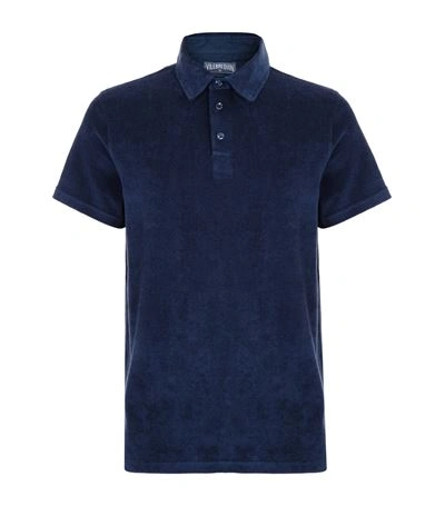 Shop Vilebrequin Pavois Terry Cotton Polo Shirt