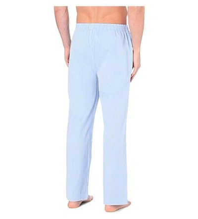 Shop Ralph Lauren Gingham Pyjama Bottoms In Light Blue