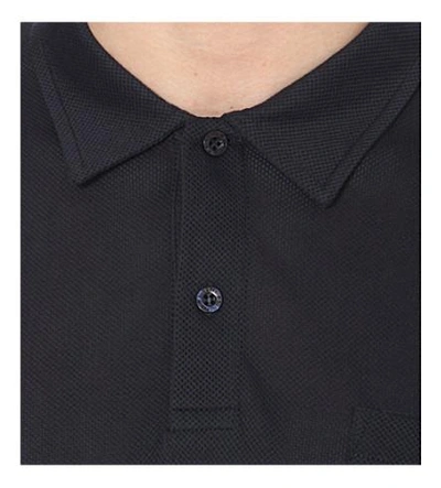 Shop Sunspel Riviera Cotton-mesh Polo Shirt In Navy
