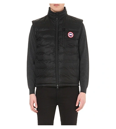 Canada Goose Lodge Packable Quilted Ripstop Down Gilet In Black