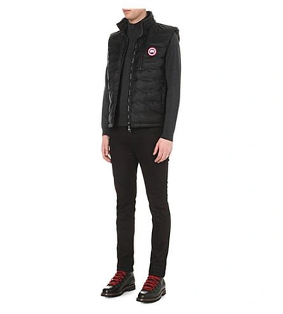 Shop Canada Goose Lodge Quilted Gilet In Black