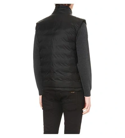 Shop Canada Goose Lodge Quilted Gilet In Black