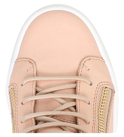 Shop Giuseppe Zanotti Kayne Triple-wing High-top Trainers In Nude