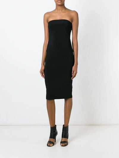 Shop Norma Kamali Strapless Fitted Dress