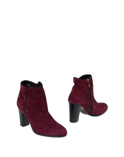 Shop Atelier Mercadal Ankle Boot In Garnet