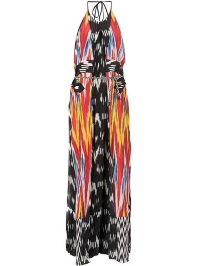 Altuzarra Peacock Printed Georgette And Silk Gown In Multi