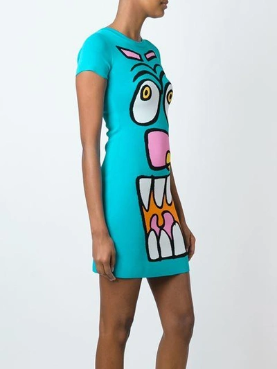 Shop Jeremy Scott Cartoon Face Knit Dress
