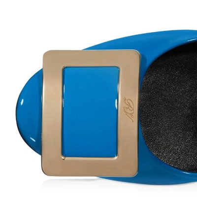 Shop Roger Vivier Belle De Nuit Pumps In Patent Leather In Blue