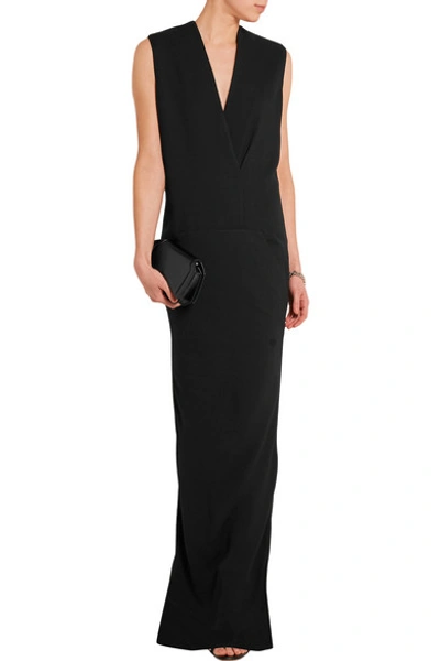 Shop Haider Ackermann Wrap-effect Crepe Gown