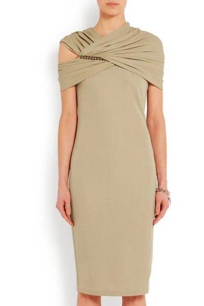 Shop Givenchy Chain-embellished Dress In Beige Jersey