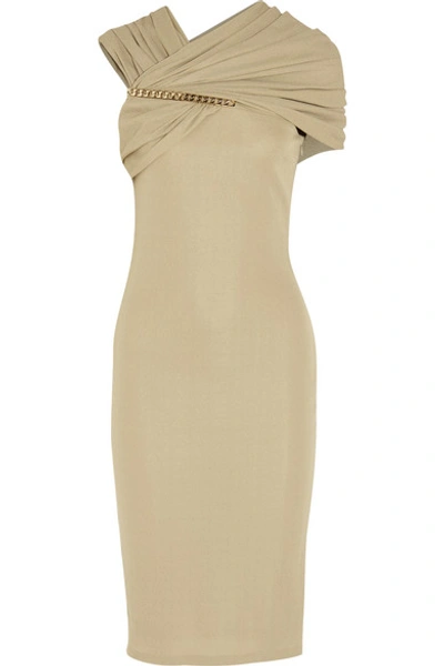 Givenchy Woman Chain-embellished Dress In Beige Jersey Beige