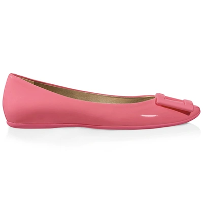 Roger Vivier Gommette Ballerinas In Patent Leather In Pink