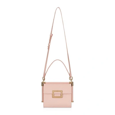 Shop Roger Vivier Miss Viv Small Shoulder Bag In Patent Leather In Pink