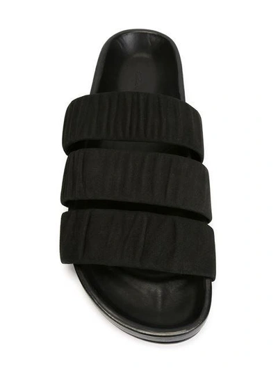 Shop Rick Owens Triple Strap Sliders