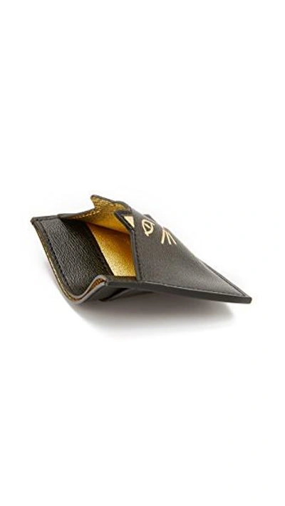 Shop Charlotte Olympia Feline Card Holder In Black