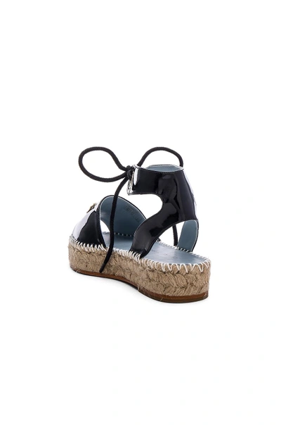 Shop Chiara Ferragni Ankle Strap Espadrille In Black