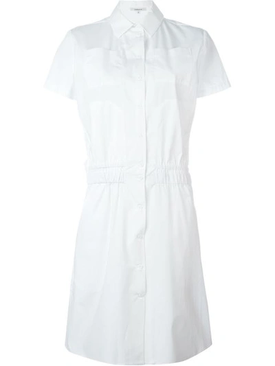 Carven Short-sleeve Shirt Dress In White
