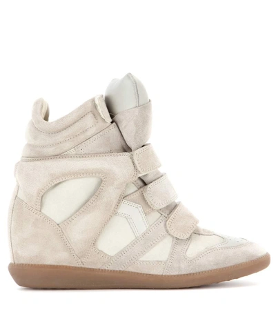 Étoile Bekett leather and suede sneakers