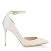 JIMMY CHOO LUCY 100 Ivory Satin Pointy Toe Pumps,LUCY100SAT S