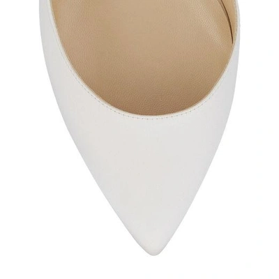 Shop Jimmy Choo Lucy 100 Ivory Satin Pointy Toe Pumps