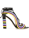 PAULA CADEMARTORI 'Crazy Stripes' Sandals,MS35