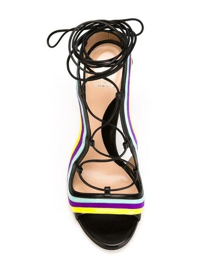 Shop Paula Cademartori 'crazy Stripes' Sandals