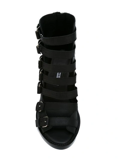 Shop Ann Demeulemeester Buckled Wedge Sandals