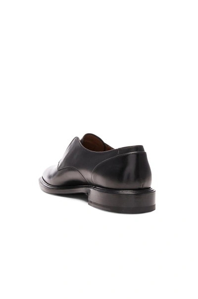 Shop Givenchy Leather Richard Laceless Derbies In Black