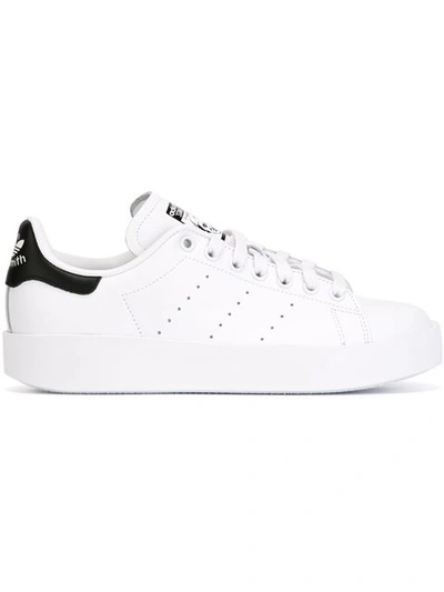 Adidas Originals Stan Smith Leather Platform Sneakers In White