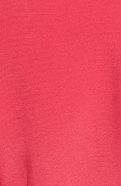 Shop Adam Lippes Wide Leg Long Sleeve Silk Crepe Jumpsuit In Raspberry