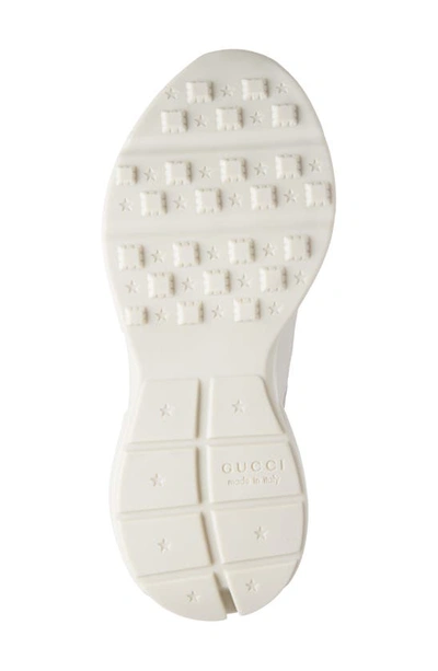 Shop Gucci Glitter Logo Sneaker In Mystic White