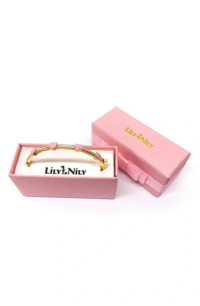 Shop Lily Nily Kids' Heart Station Bangle In Pink