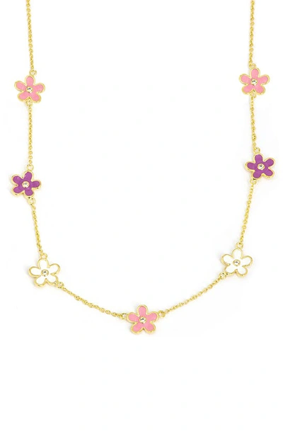 Shop Lily Nily Kids' Floral Station Necklace In Multi