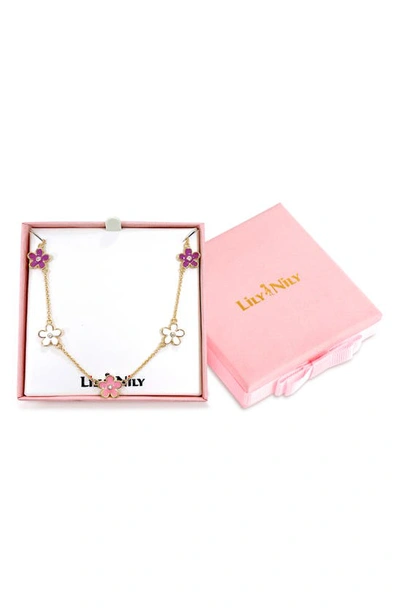Lily Nily Kids' Floral Station Necklace In Multi