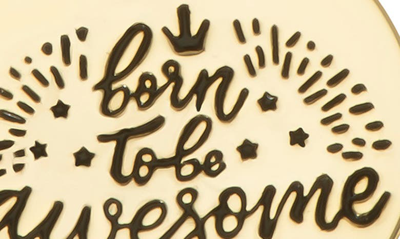 Lily Nily Kids' Born To Be Awesome Pendant Necklace In Gold