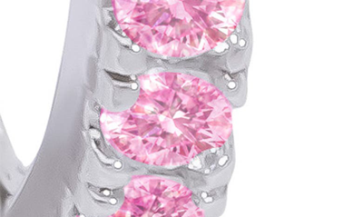 Shop Lily Nily Kids' Pavé Cubic Zirconia Hoop Earrings In Pink