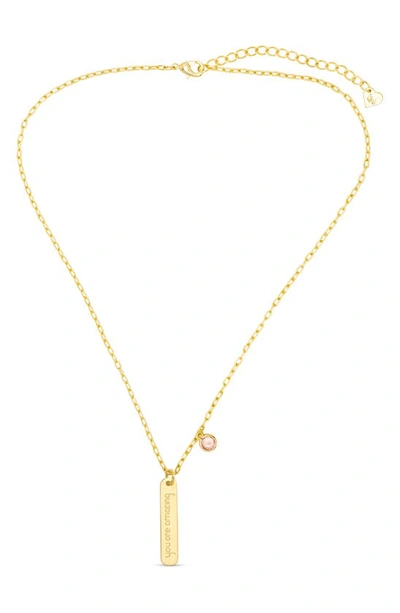 Shop Lily Nily Kids' You Are Amazing Bar Pendant Necklace In Gold