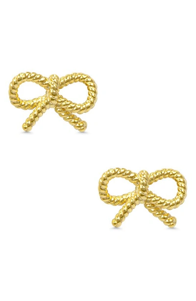 Shop Lily Nily Kids' Bow Twist Stud Earrings In Gold