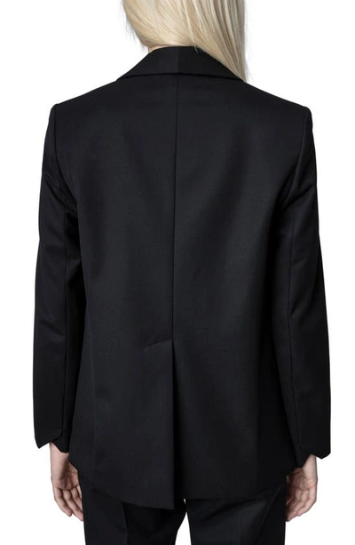 Zadig & Voltaire Shawl Collar Jacket In Noir