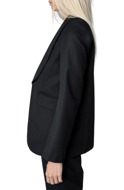 Zadig & Voltaire Shawl Collar Jacket In Noir