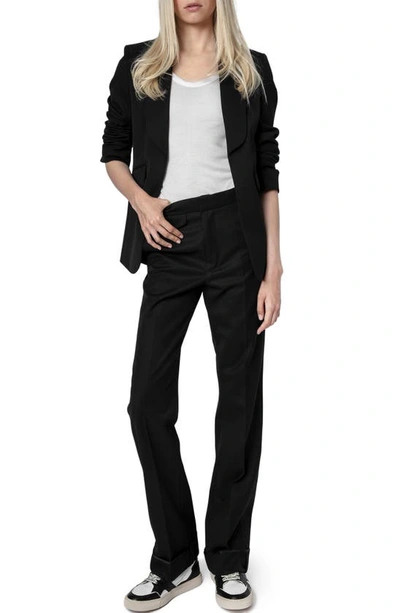Zadig & Voltaire Shawl Collar Jacket In Noir