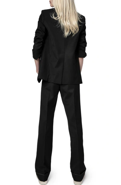 Zadig & Voltaire Shawl Collar Jacket In Noir